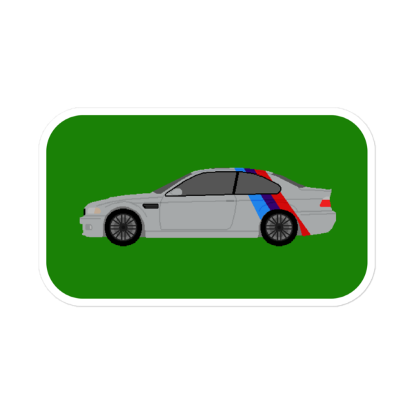Car stickers such as this one with a BMW M3